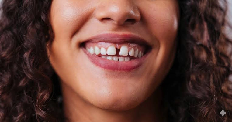 Diastema Gap Before Treatment